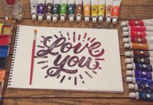 Grid Paper Notebook Paint Scene Poster 1