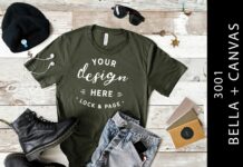 Guys Army Bella Canvas 3001 Mockup Shirt Poster 1