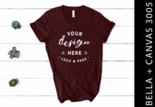 Heather Cardinal Bella Canvas 3005 VNeck Poster 1