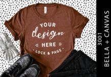 Heather Clay Bella Canvas 3001 Mockup Poster 1