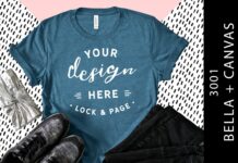 Heather Deep Teal Bella Canvas 3001 Poster 1