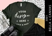 Heather Forest Bella Canvas 3001 Mockup Poster 1