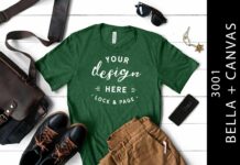 Heather Grass Green Bella Canvas 3001 Poster 1