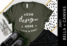 Heather Military Green Bella Canvas 3001 Poster 1