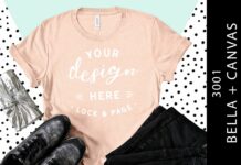 Heather Prism Peach Bella Canvas 3001 Poster 1