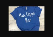 Heather Royal Blue Unisex T-shirt Mockup Photo Poster 1