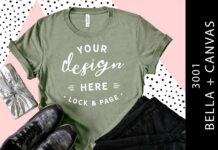 Heather Stone Bella Canvas 3001 Mockup Poster 1