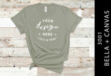 Heather Stone Bella Canvas 3001 Mockup Poster 1