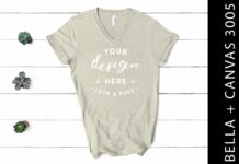 Heather Stone Bella Canvas 3005 Mockup Poster 1