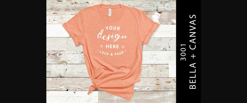 Heather Sunset Bella Canvas 3001 Mockup Poster 1