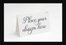Horizontal A6 A5 Greeting Card Mockup Poster 1