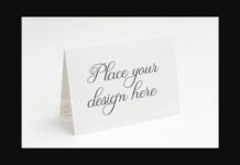 Horizontal Greeting Card Mockup Poster 1