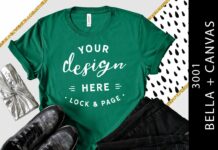 Kelly Bella Canvas 3001 T Shirt Mockup Poster 1