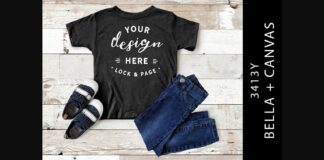 Kids Charcoal Black Bella Canvas 3413Y Poster 1