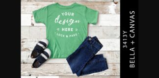 Kids Green Triblend Bella Canvas 3413Y Poster 1
