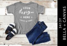 Kids Grey Triblend Bella Canvas 3413Y Poster 1