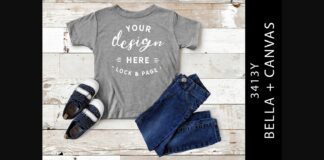 Kids Grey Triblend Bella Canvas 3413Y Poster 1