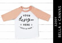 Kids Heather Peach Bella Canvas 3200Y Poster 1