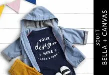 Kids Navy Bella Canvas 3001T Tee Mockup Kids Navy Bella Canvas 3001T Tee Mockup Poster 1