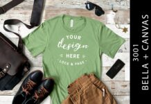 Leaf Bella Canvas 3001 T Shirt Mockup Poster 1