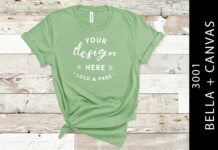 Leaf Bella Canvas 3001 T Shirt Mockup Poster 1