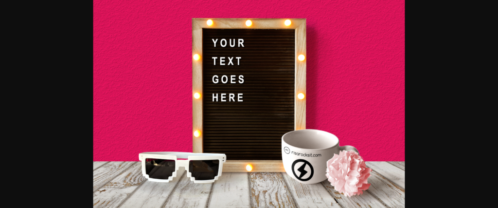Letter Board and Mug Mockup Poster 3