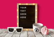 Letter Board and Mug Mockup Poster 1