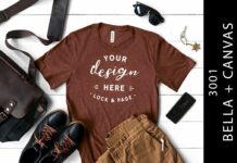 Male Heather Clay Bella Canvas 3001 Tee Poster 1