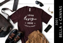 Male Oxblood Black Bella Canvas 3001 Poster 1