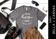 Male Storm Bella Canvas 3001 Mockup Tee Poster 1
