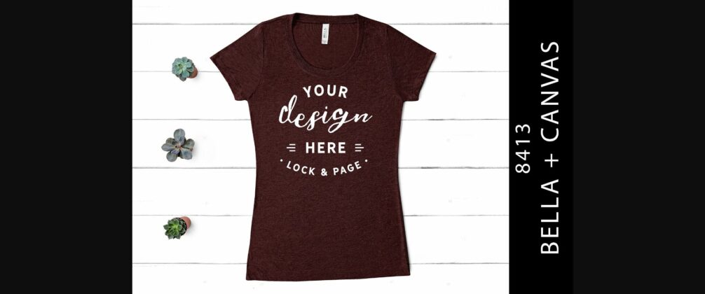 Maroon Triblend Bella Canvas 8413 Mockup Poster 1