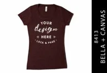 Maroon Triblend Bella Canvas 8413 Mockup Maroon Triblend Bella Canvas 8413 Mockup Poster 1