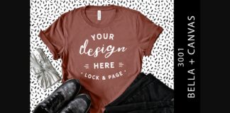 Mauve Bella Canvas 3001 T Shirt Mockup Poster 1