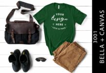 Mens Bella Canvas Evergreen Mockup Shirt Poster 1