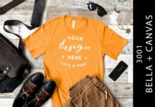 Mens Burnt Orange Bella Canvas 3001 Poster 1