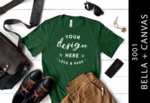 Mens Evergreen Bella Canvas 3001 Mockup Poster 1