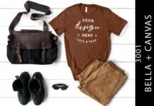 Mens Heather Clay Bella Canvas 3001 Mock Mens Heather Clay Bella Canvas 3001 Mock Poster 1