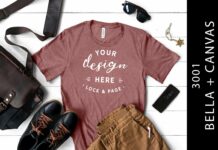 Mens Heather Mauve Bella Canvas 3001 Tee Poster 1