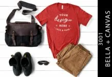 Mens Heather Red Bella Canvas 3001 Mock Mens Heather Red Bella Canvas 3001 Mock Poster 1