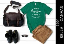 Mens Kelly Bella Canvas 3001 Mockup Tee Poster 1