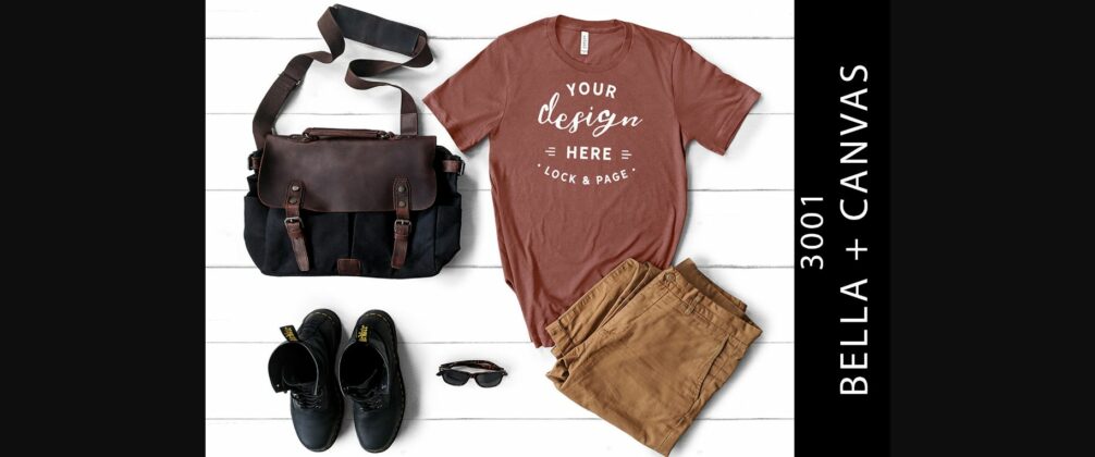 Mens Mauve Bella Canvas 3001 Mockup Tee Poster 1