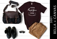 Mens Oxblood Black Bella Canvas 3001 Tee Poster 1