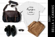 Mens White Bella Canvas 3001 Mockup Tee Poster 1
