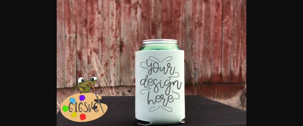Mint Can Cooler Mockup Poster 3