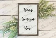 Mock-Up Farmhouse Sign Mock-Up Farmhouse Sign Poster 1