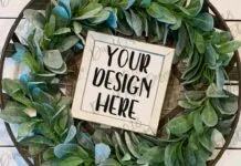 Mock-Up Farmhouse Sign Mock-Up Farmhouse Sign Poster 1