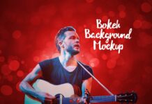 Mockup Bokeh Background Poster 1