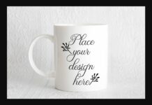 Mockup White Mug Minimal Feminine Photo Poster 1