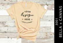 Natural Bella Canvas 3001 T Shirt Mockup Natural Bella Canvas 3001 T Shirt Mockup Poster 1