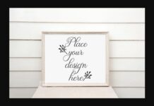 Nautical Horizontal Picture Frame Mockup Poster 1